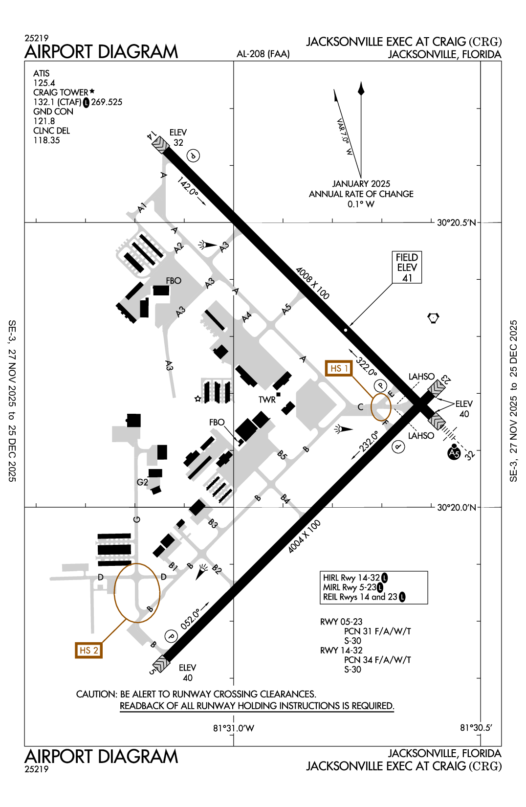 JACKSONVILLE EXEC AT CRAIG - Airport Diagram