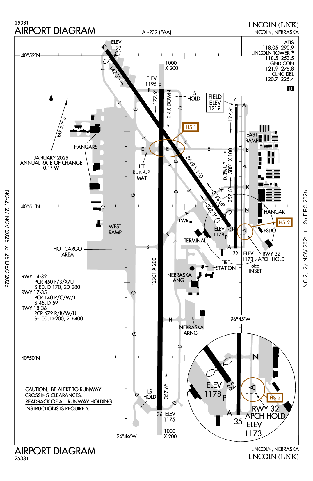 LINCOLN - Airport Diagram
