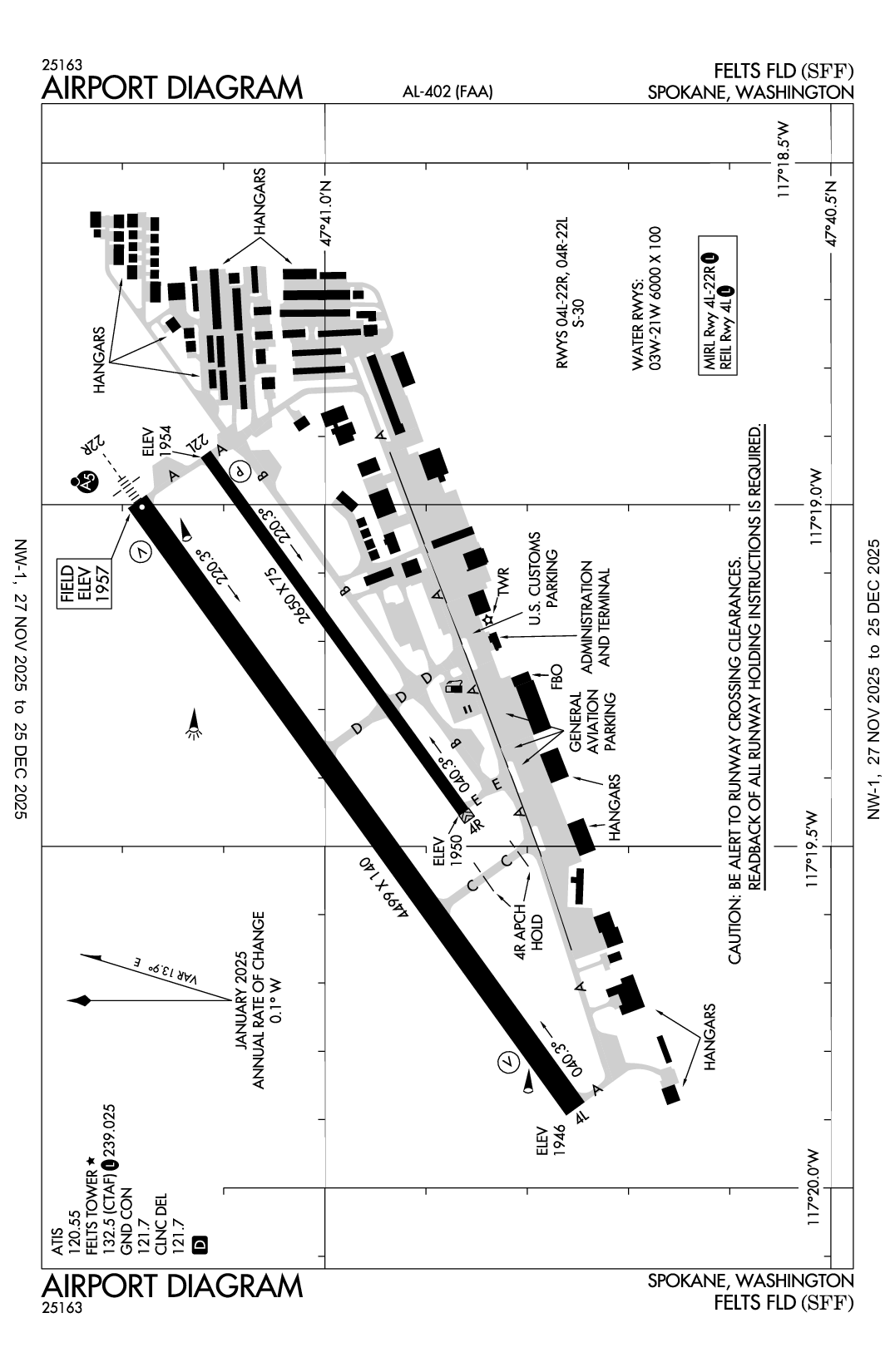 FELTS FLD - Airport Diagram