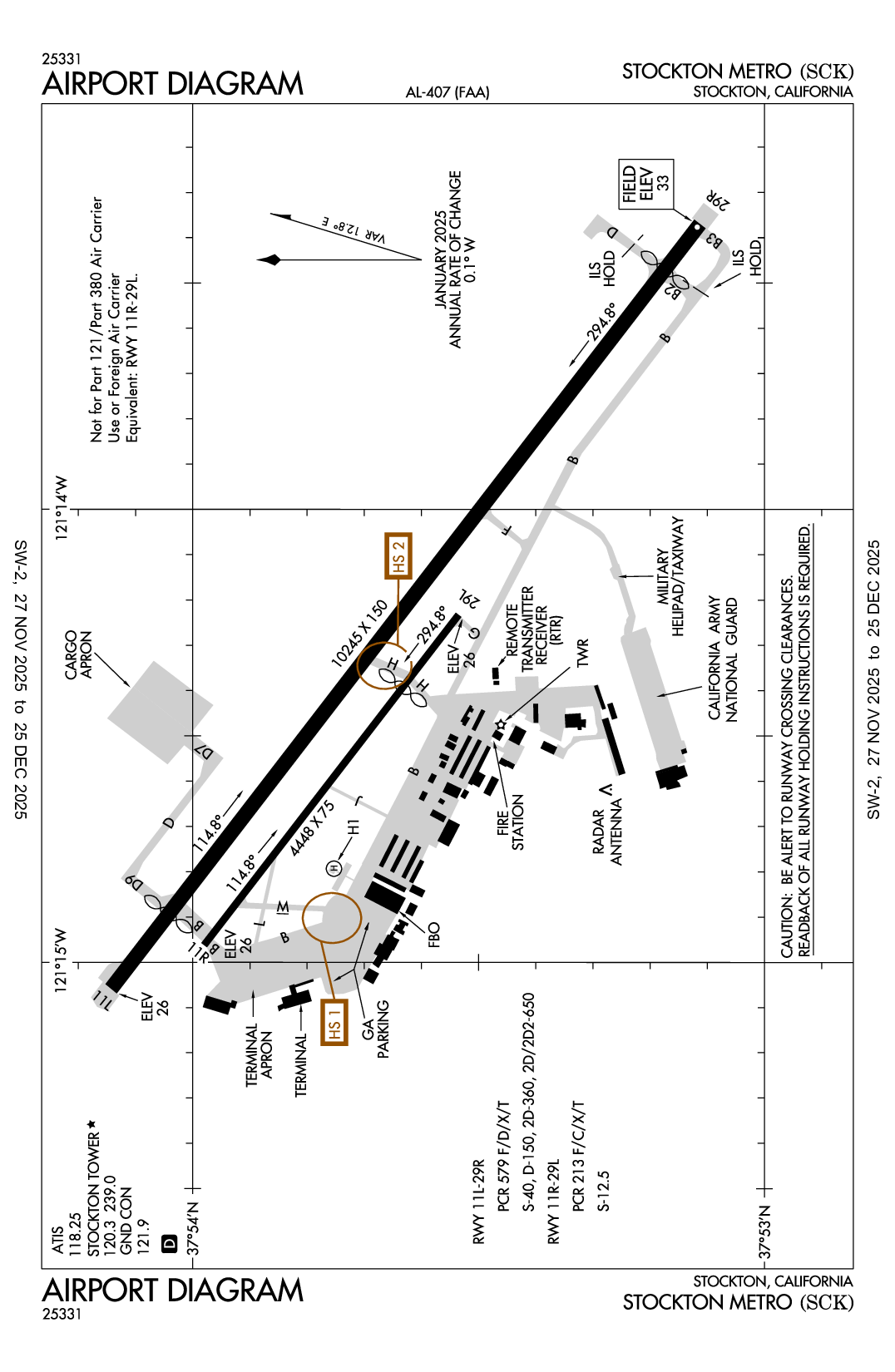 STOCKTON METRO - Airport Diagram
