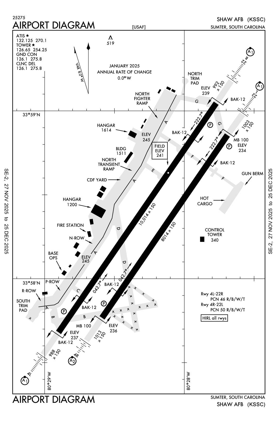 SHAW AFB - Airport Diagram
