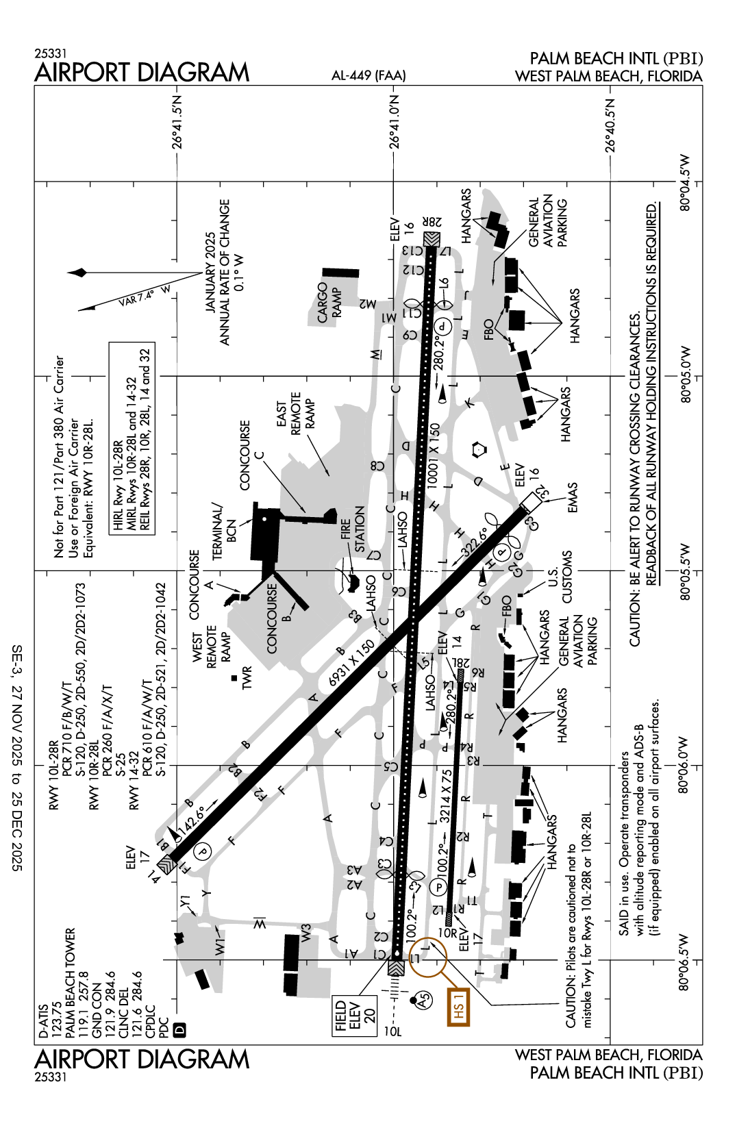 PALM BEACH INTL - Airport Diagram