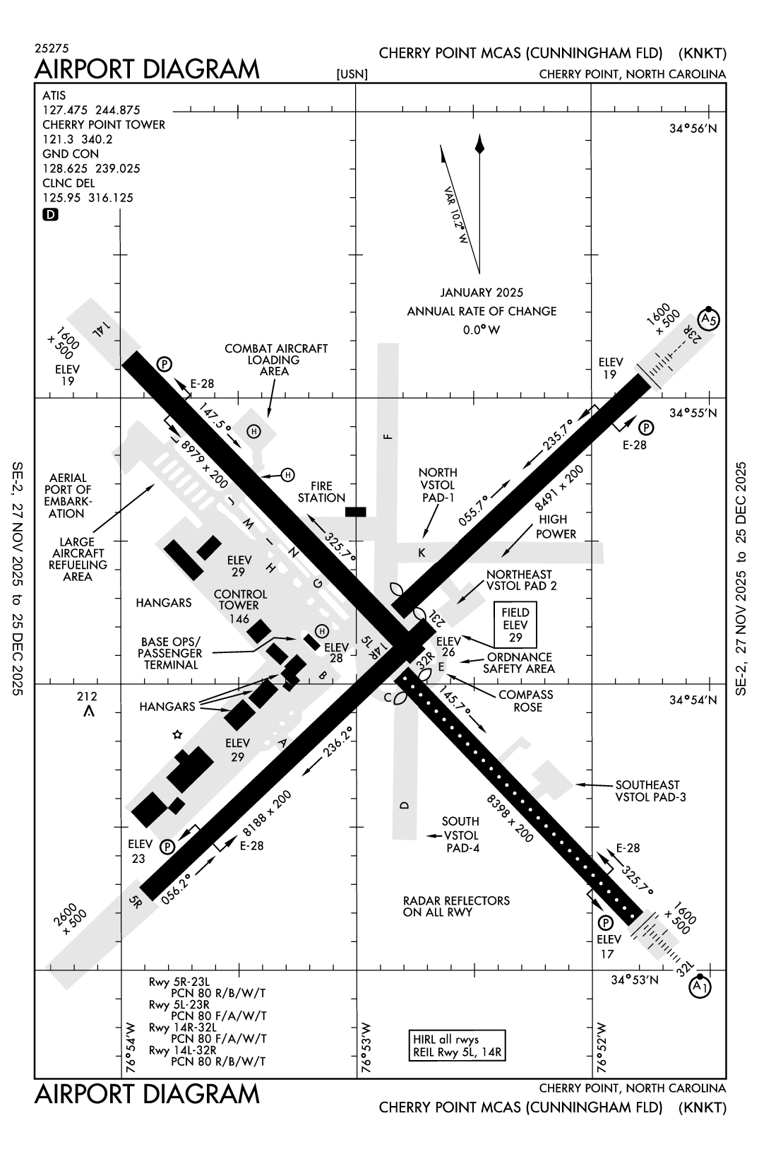CHERRY POINT MCAS (CUNNINGHAM FLD) - Airport Diagram
