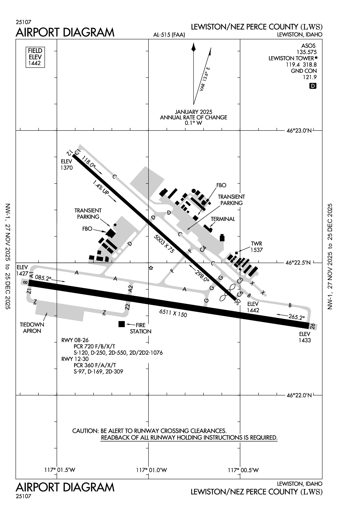 LEWISTON/NEZ PERCE COUNTY - Airport Diagram