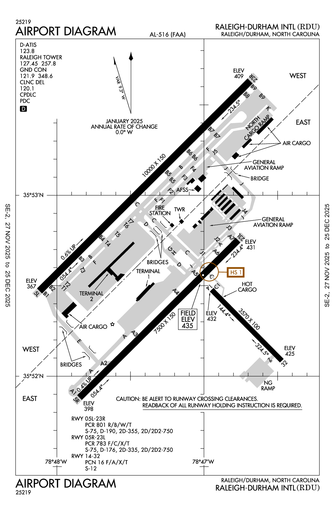 RALEIGH-DURHAM INTL - Airport Diagram