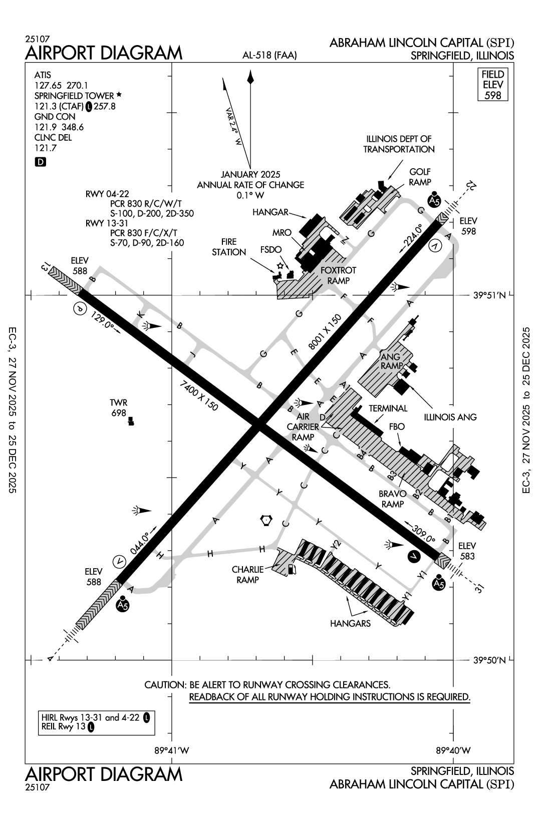 ABRAHAM LINCOLN CAPITAL - Airport Diagram