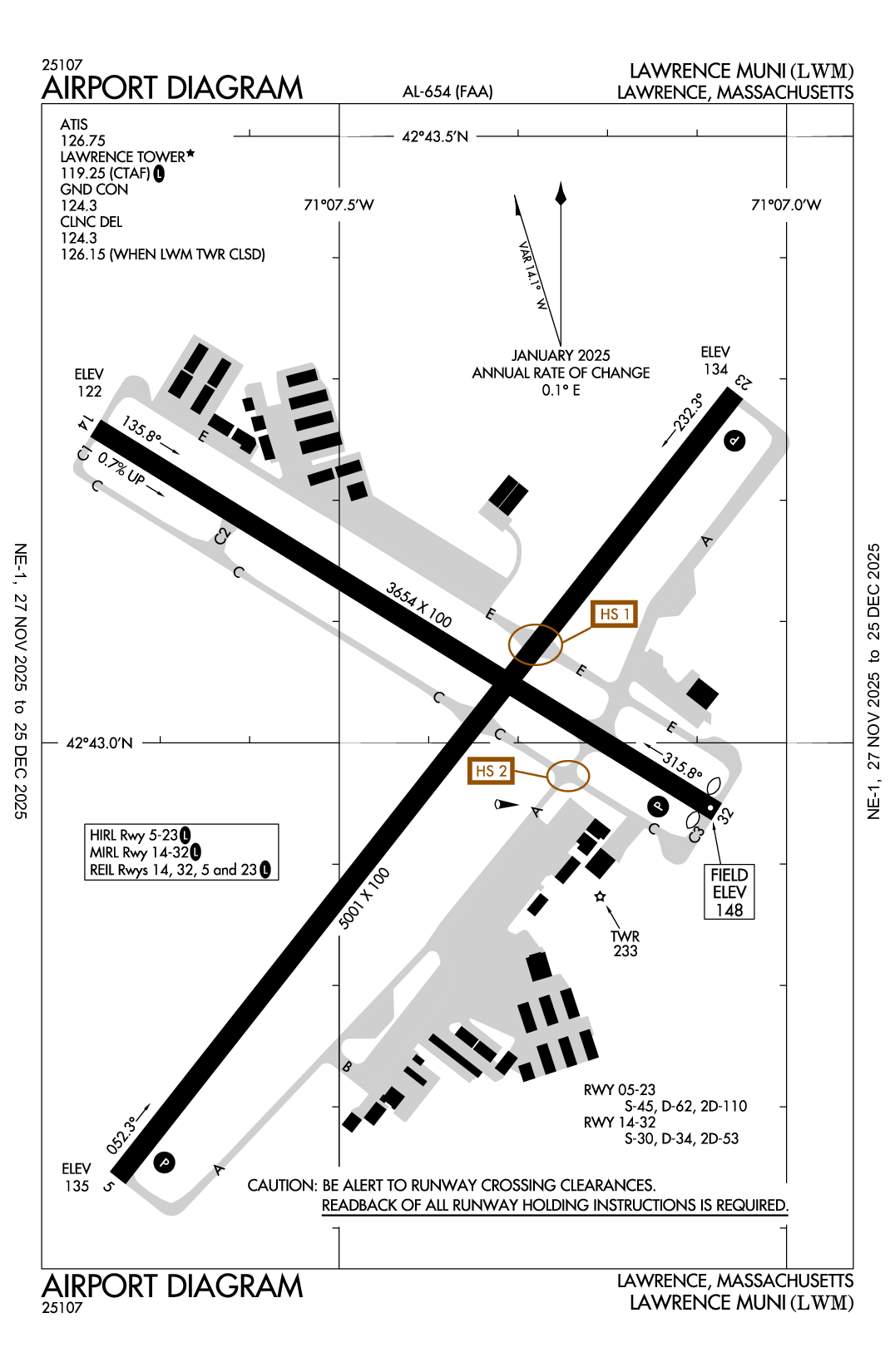 LAWRENCE MUNI - Airport Diagram