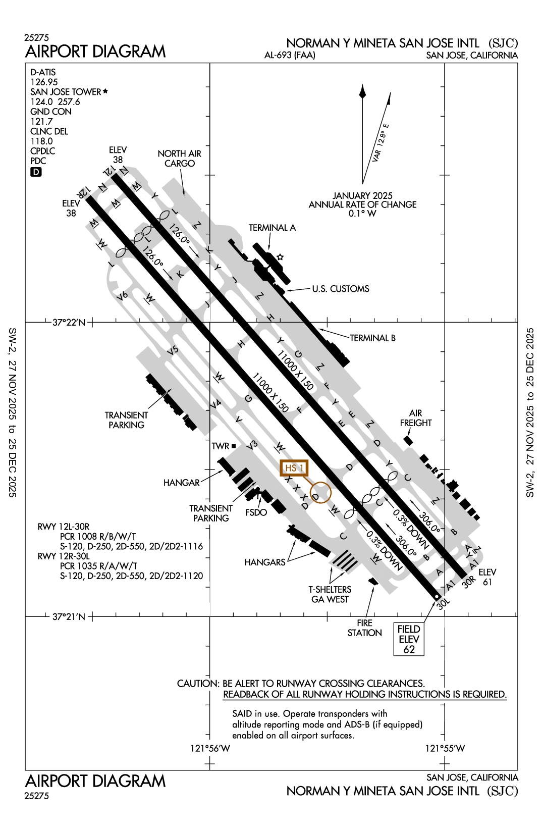 NORMAN Y MINETA SAN JOSE INTL - Airport Diagram