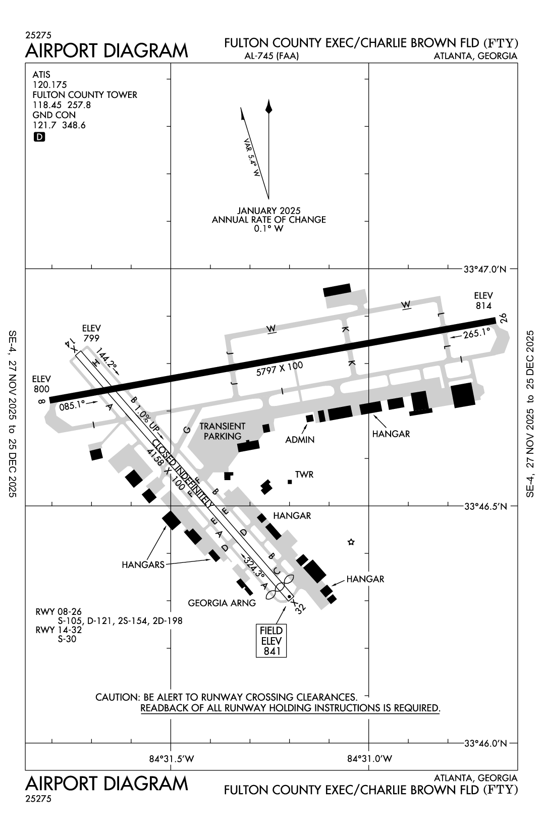 FULTON COUNTY EXEC/CHARLIE BROWN FLD - Airport Diagram