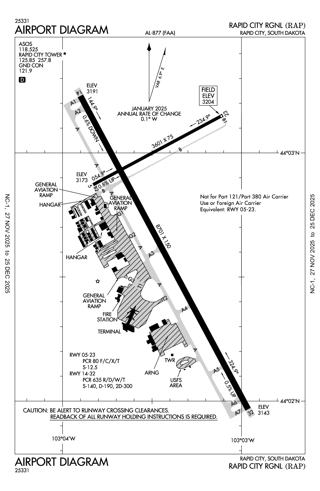 RAPID CITY RGNL - Airport Diagram