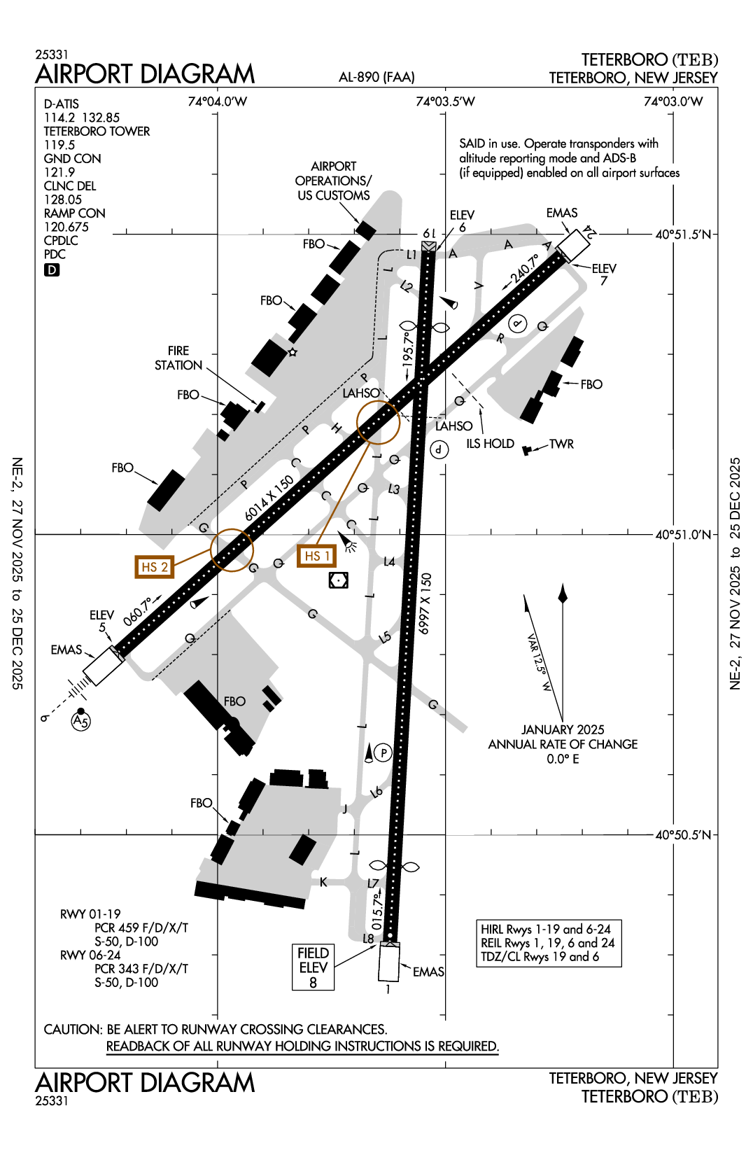 TETERBORO - Airport Diagram