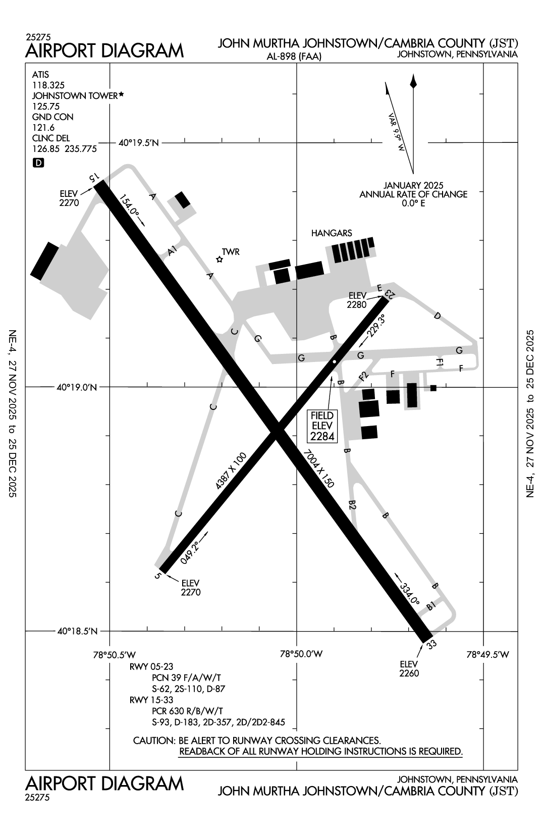 JOHN MURTHA JOHNSTOWN/CAMBRIA COUNTY - Airport Diagram