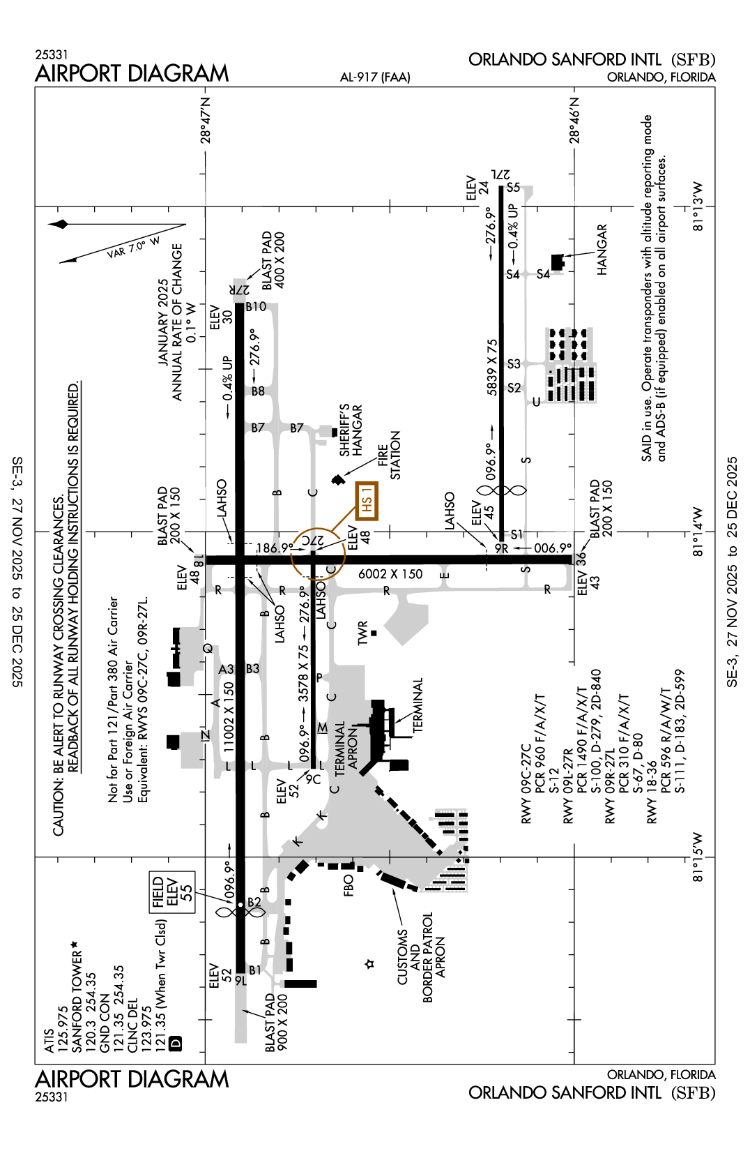 ORLANDO SANFORD INTL - Airport Diagram