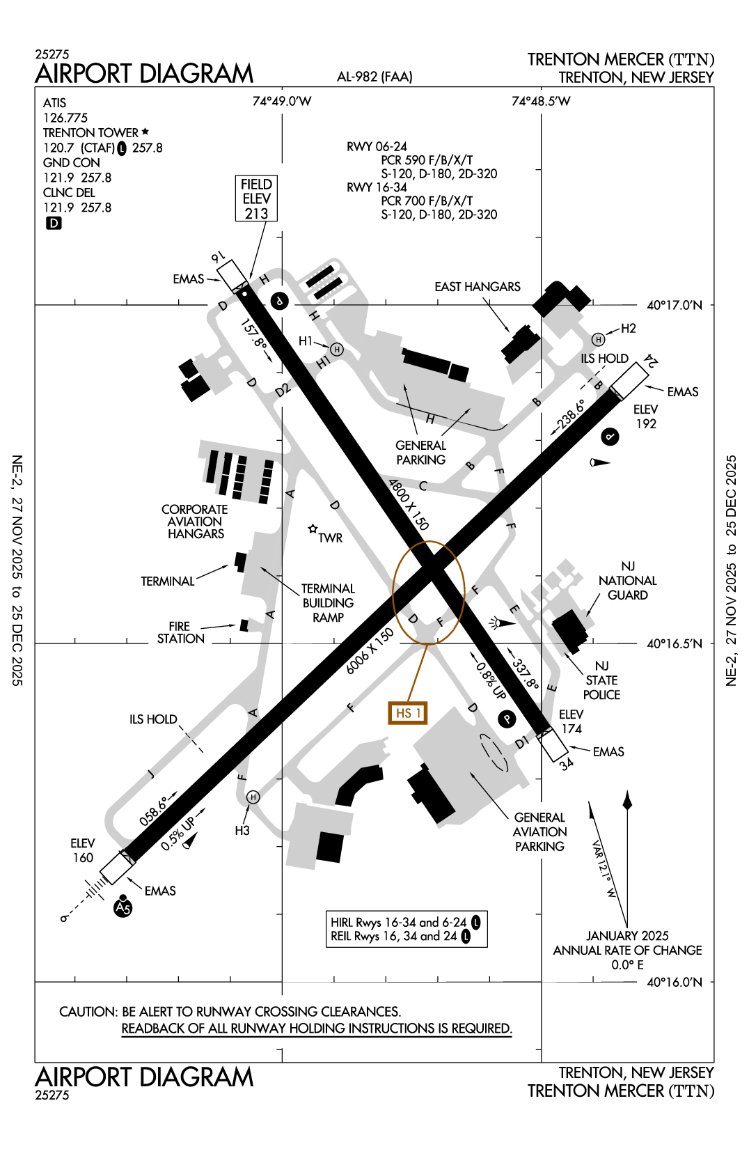 TRENTON MERCER - Airport Diagram
