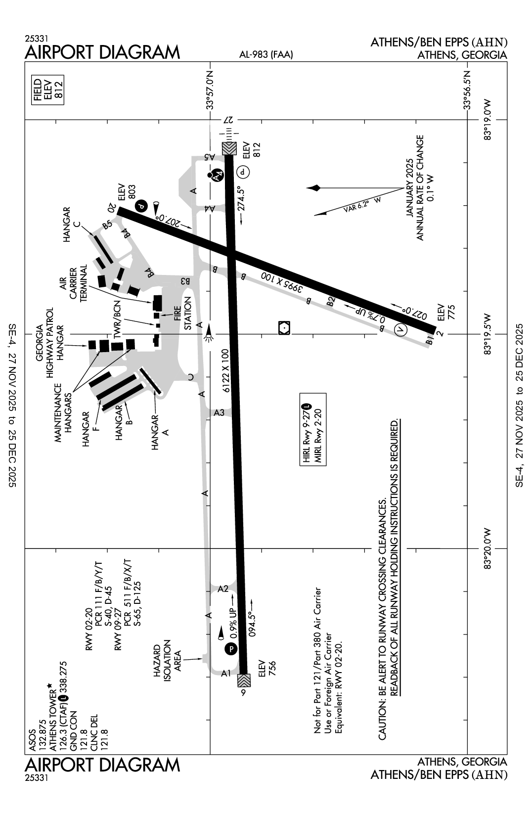 ATHENS/BEN EPPS - Airport Diagram