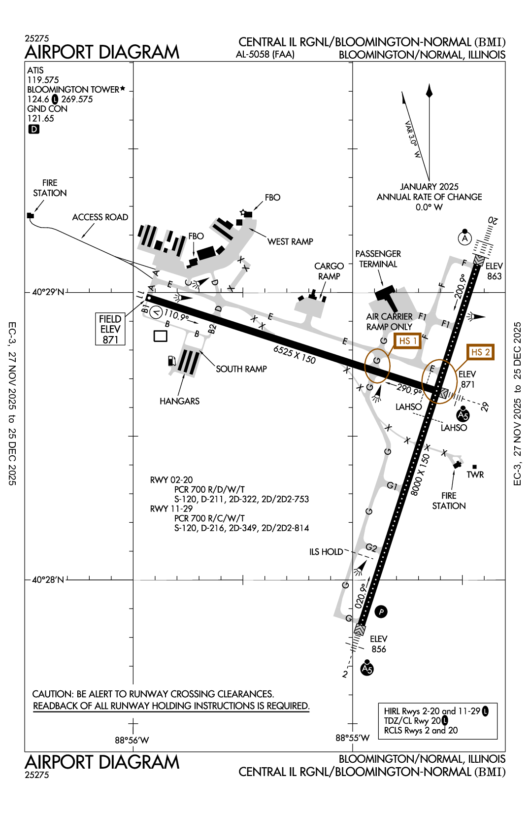 CENTRAL IL RGNL/BLOOMINGTON-NORMAL - Airport Diagram