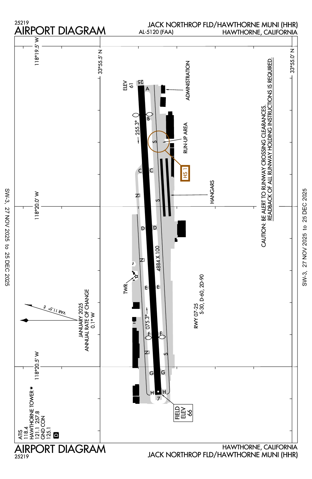 JACK NORTHROP FLD/HAWTHORNE MUNI - Airport Diagram