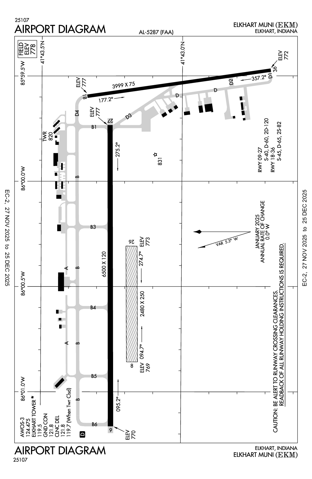 ELKHART MUNI - Airport Diagram