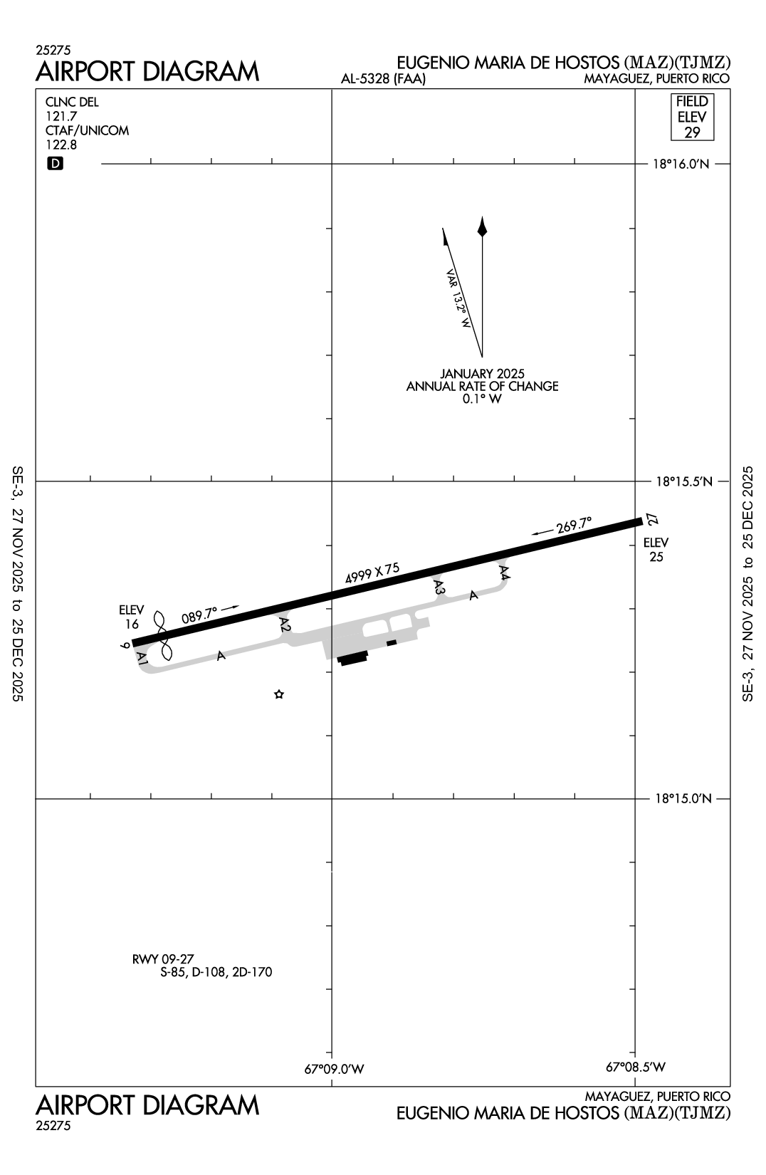 EUGENIO MARIA DE HOSTOS - Airport Diagram