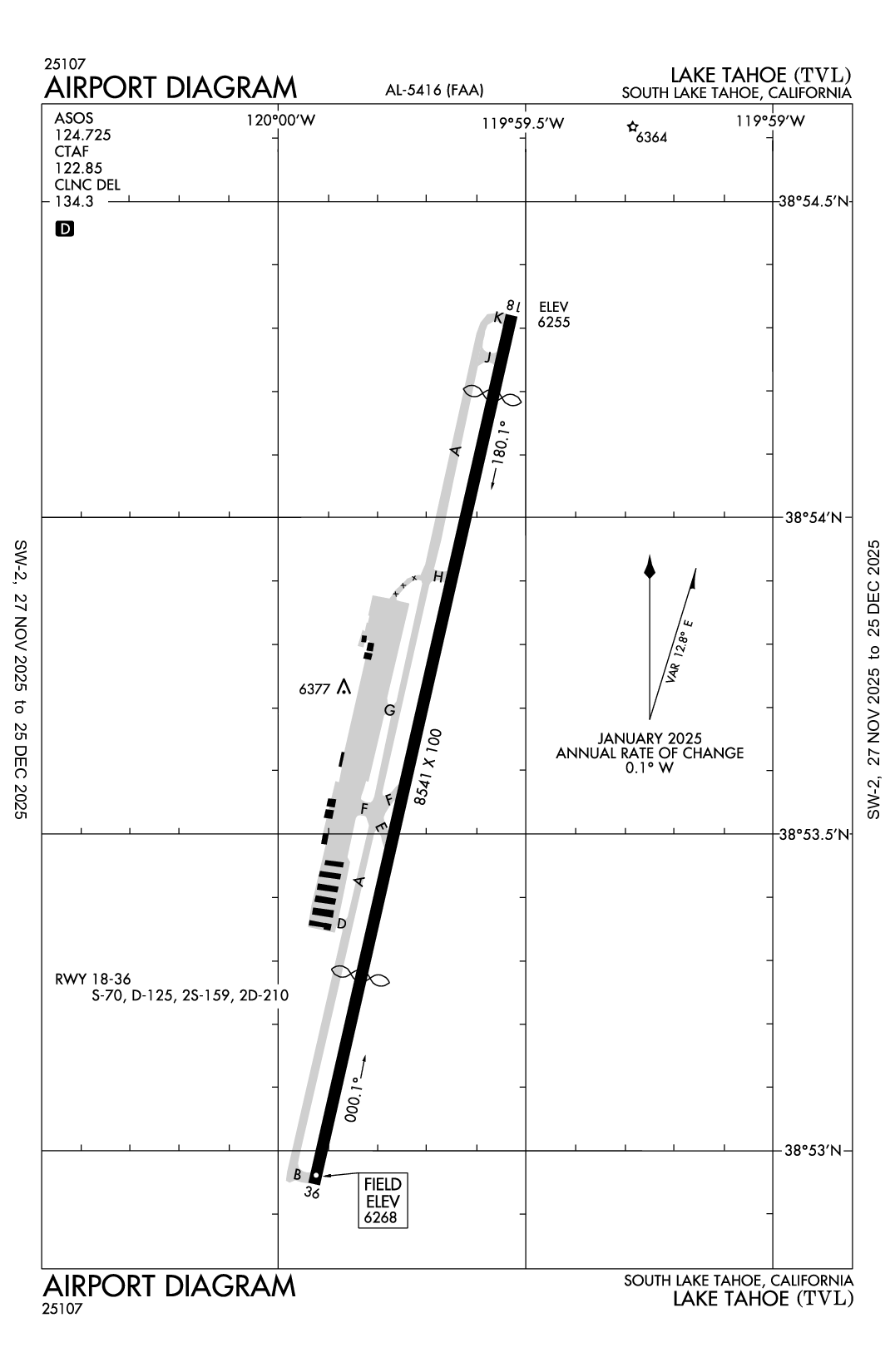 LAKE TAHOE - Airport Diagram