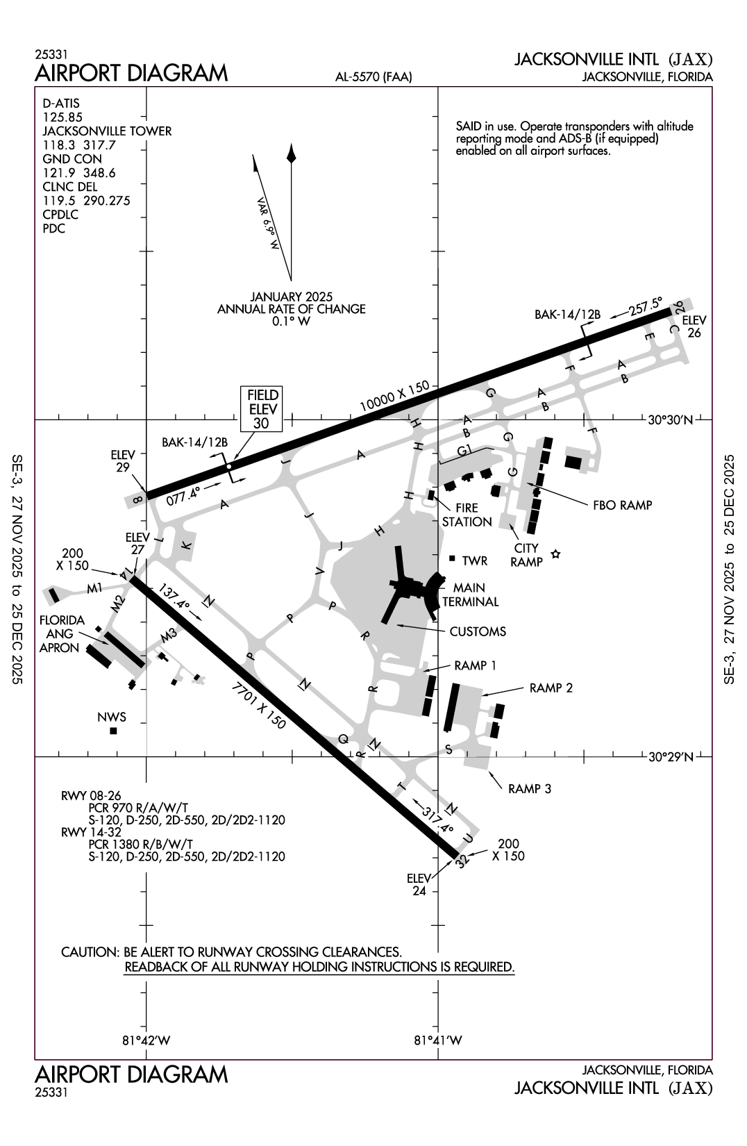 JACKSONVILLE INTL - Airport Diagram