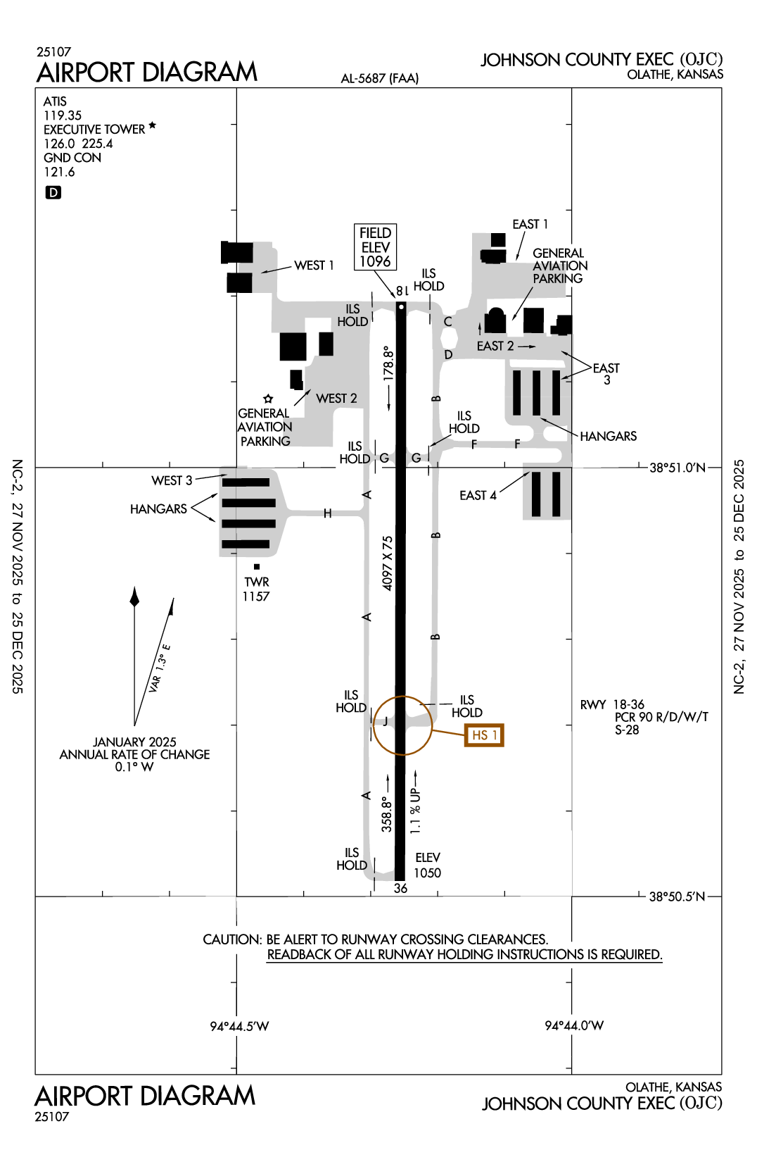 JOHNSON COUNTY EXEC - Airport Diagram