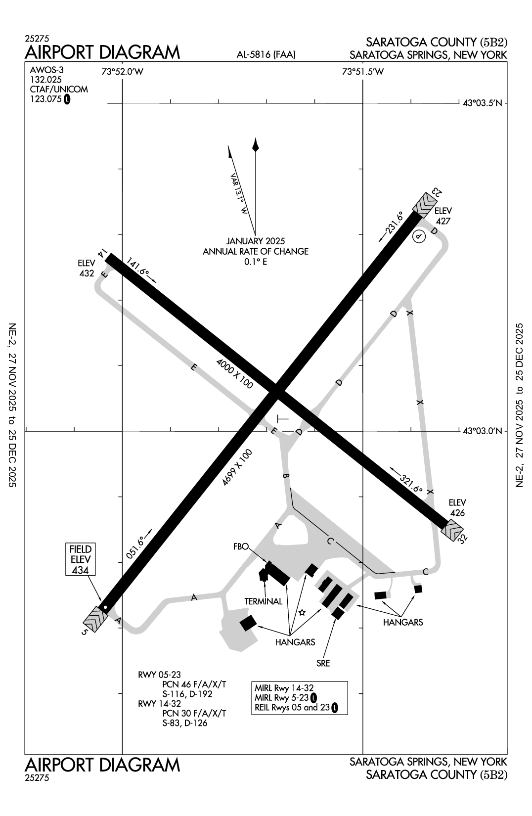 SARATOGA COUNTY - Airport Diagram