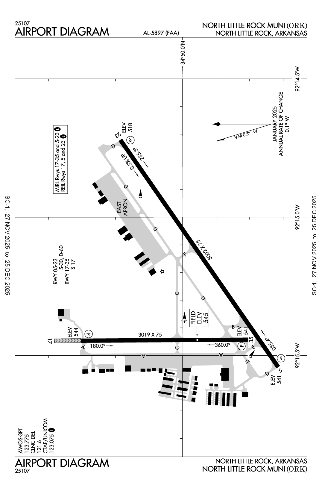 NORTH LITTLE ROCK MUNI - Airport Diagram