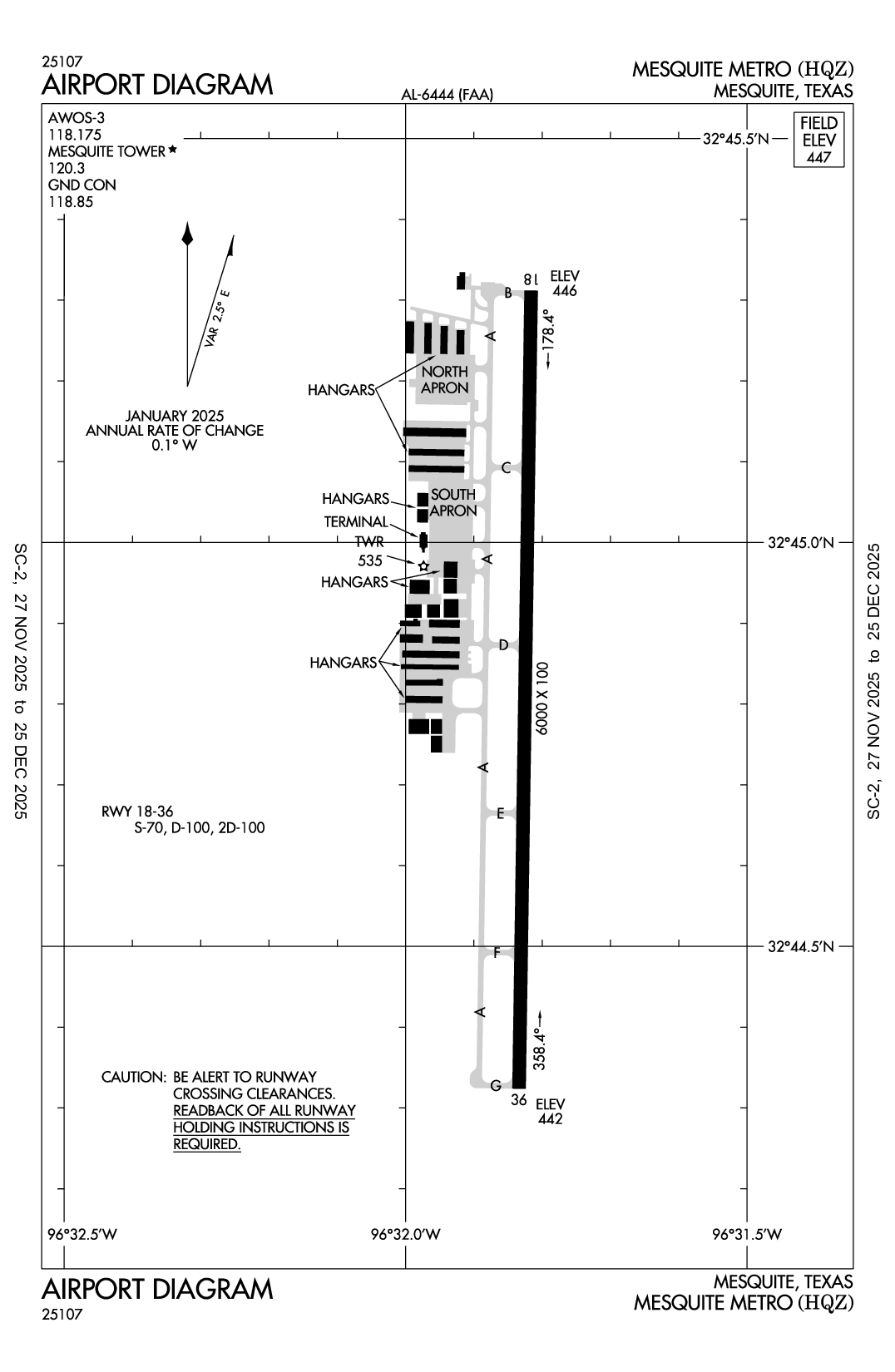 MESQUITE METRO - Airport Diagram