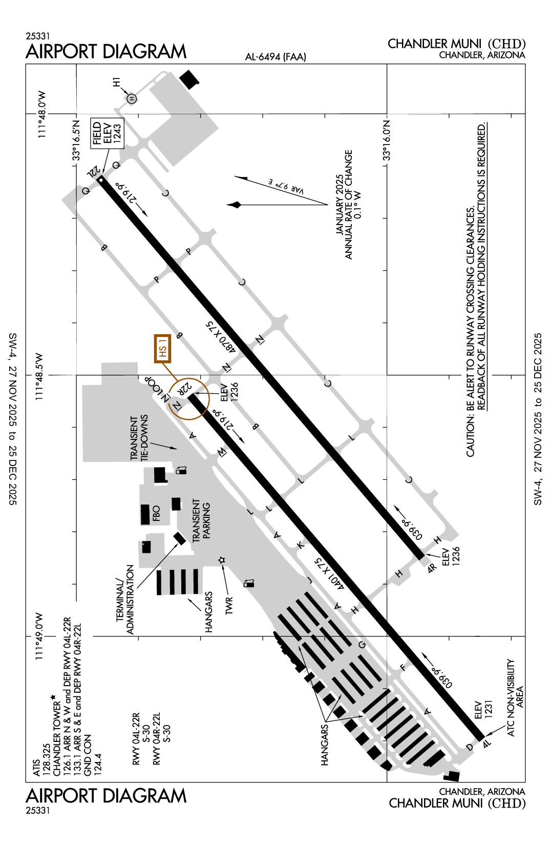 CHANDLER MUNI - Airport Diagram