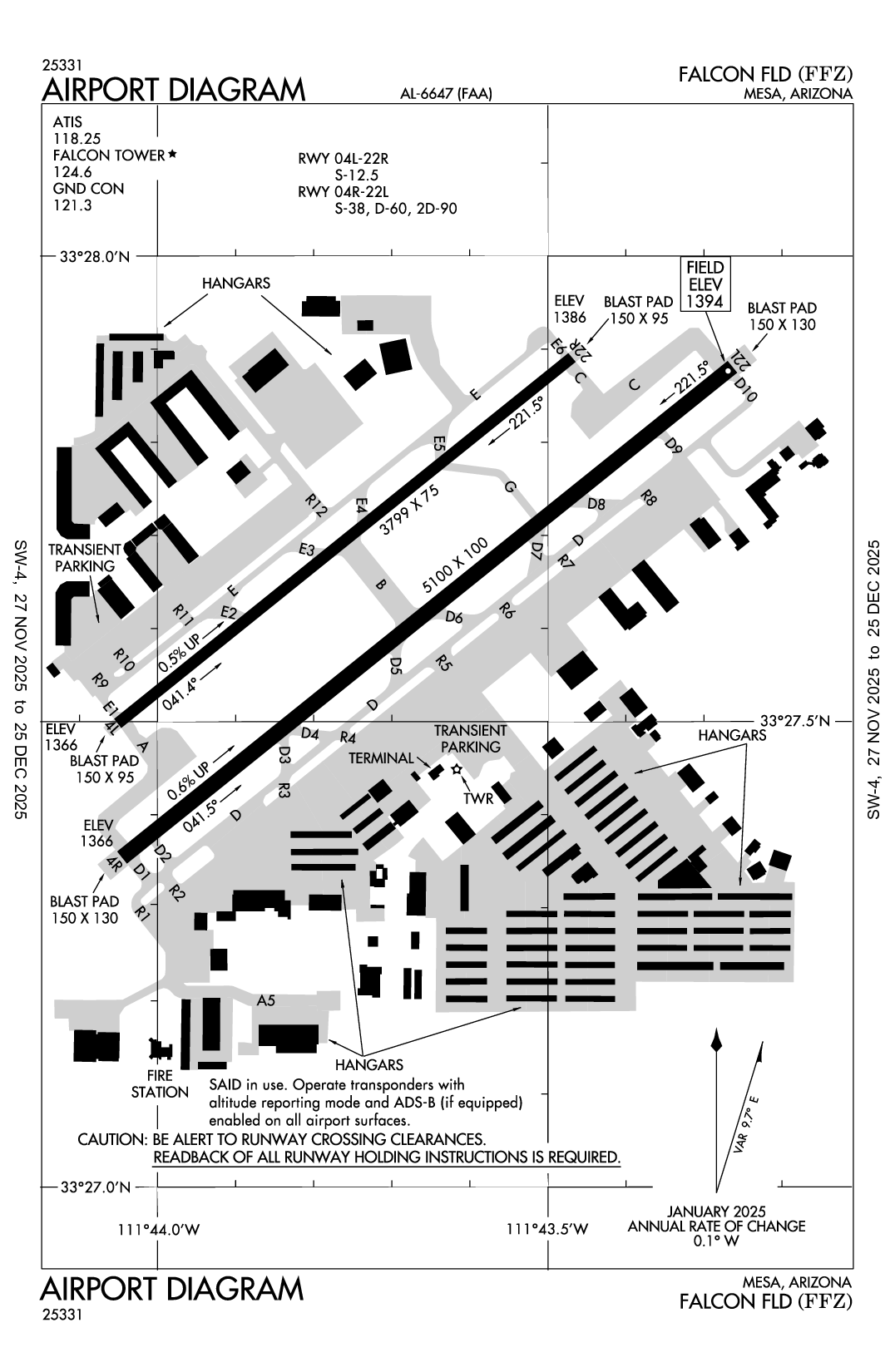 FALCON FLD - Airport Diagram
