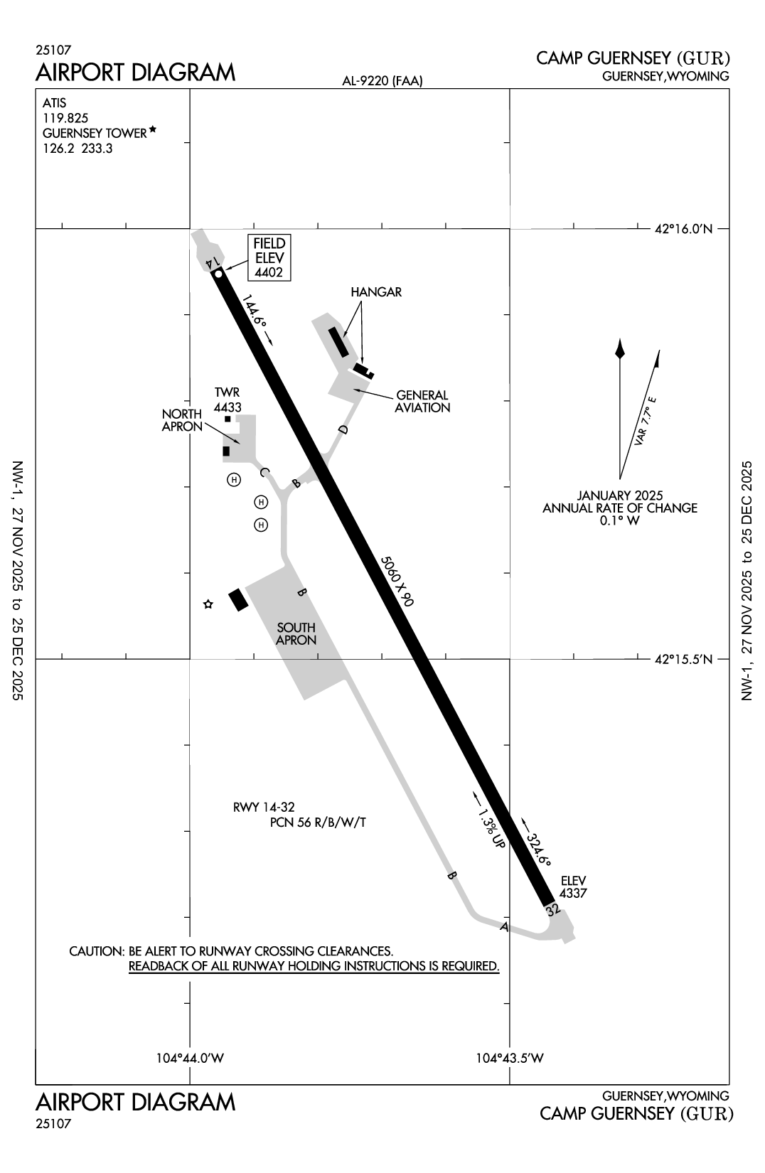 CAMP GUERNSEY - Airport Diagram