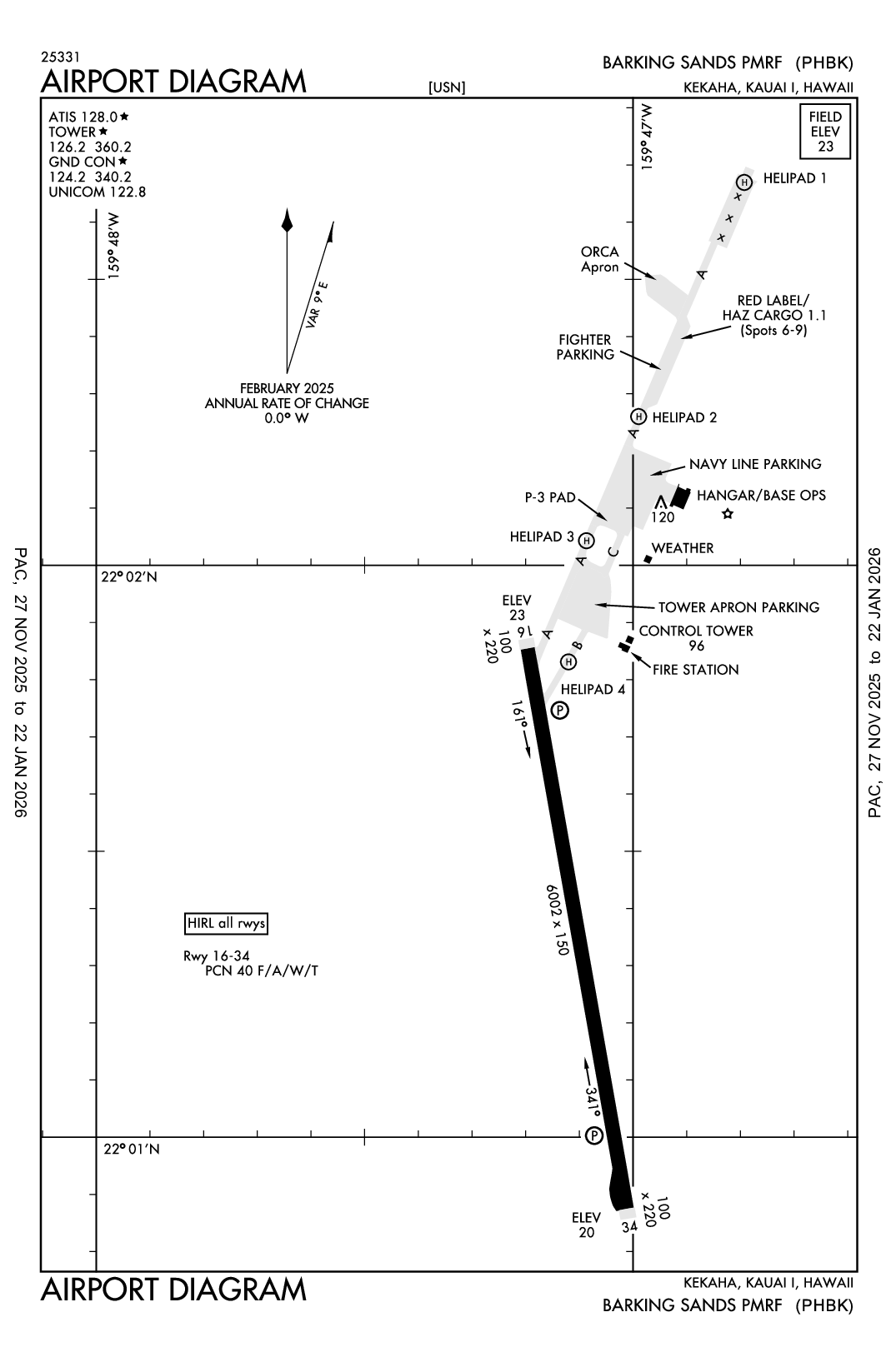 BARKING SANDS PMRF - Airport Diagram