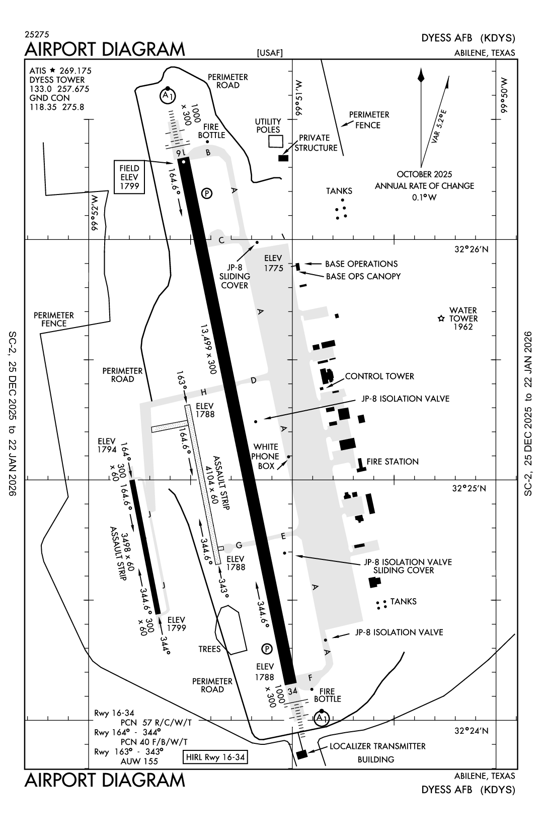 DYESS AFB - Airport Diagram
