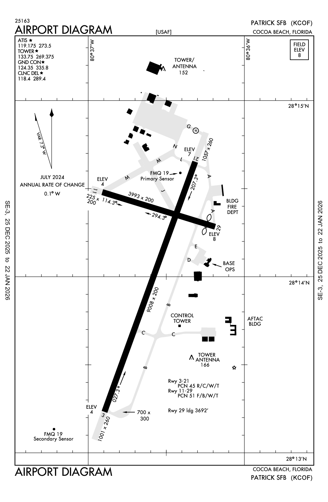 PATRICK SPACE FORCE BASE - Airport Diagram