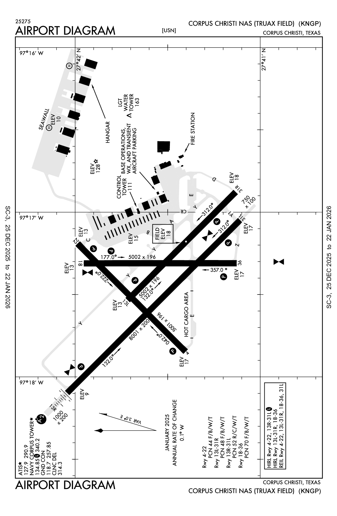 CORPUS CHRISTI NAS (TRUAX FLD) - Airport Diagram