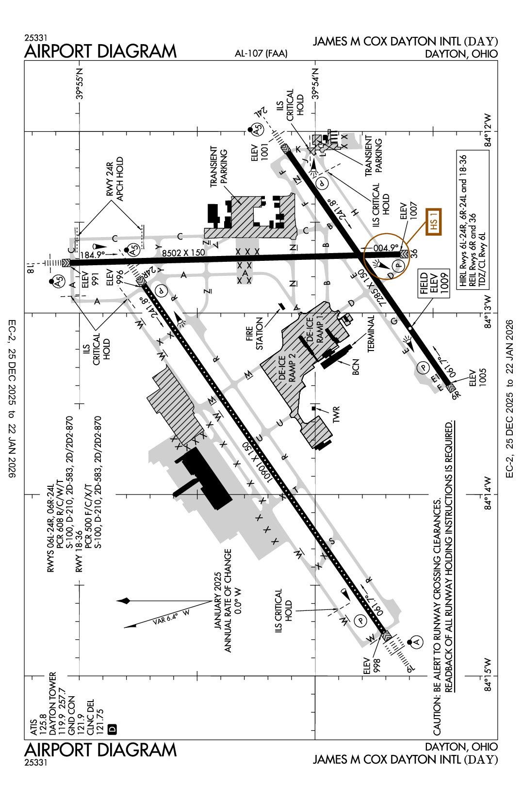 JAMES M COX DAYTON INTL - Airport Diagram
