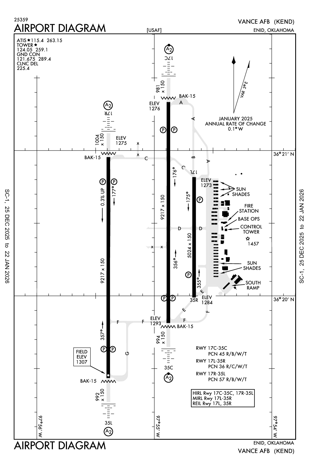 VANCE AFB - Airport Diagram