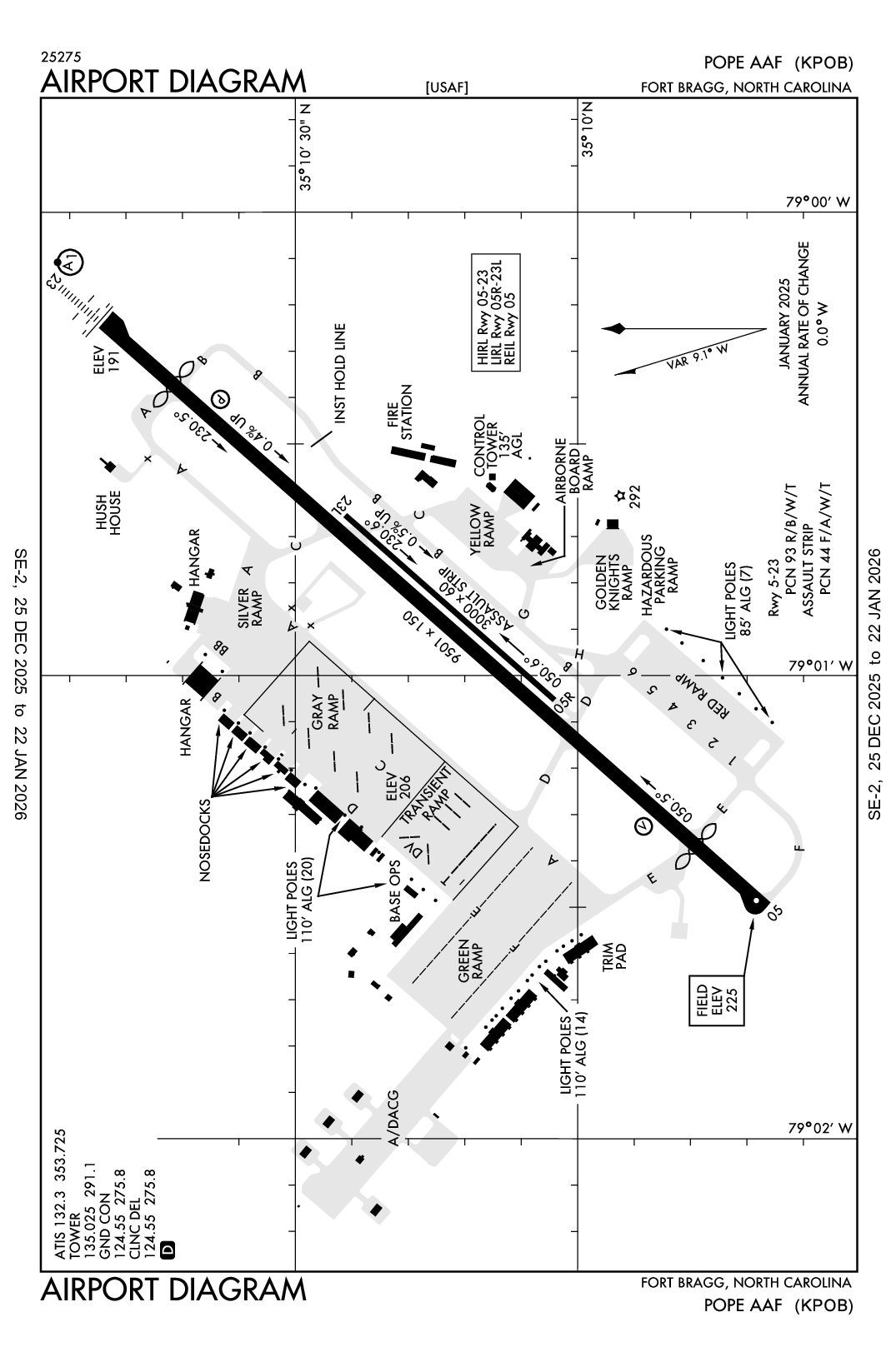 POPE AAF - Airport Diagram