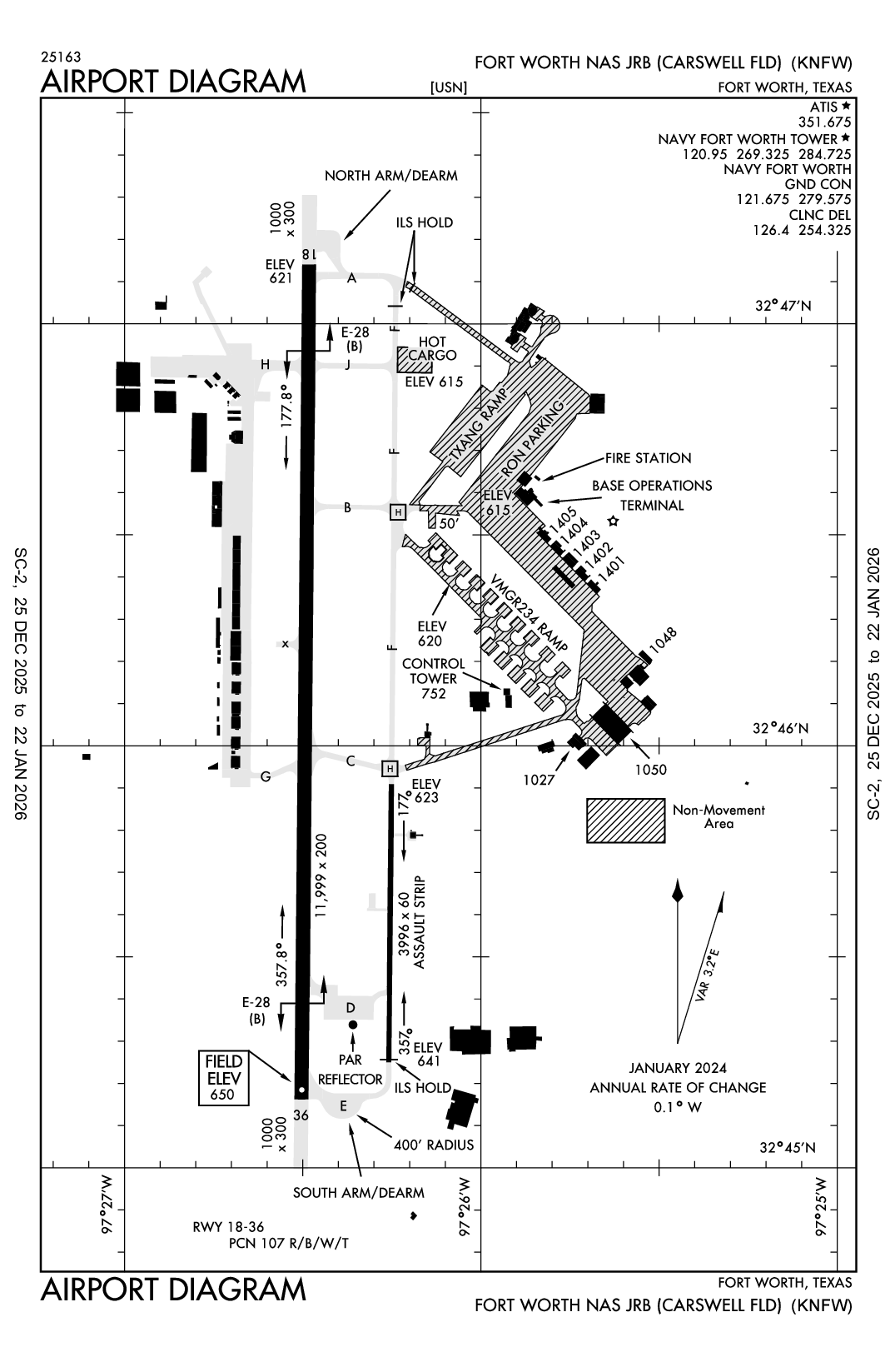 FORT WORTH NAS JRB (CARSWELL FLD) - Airport Diagram