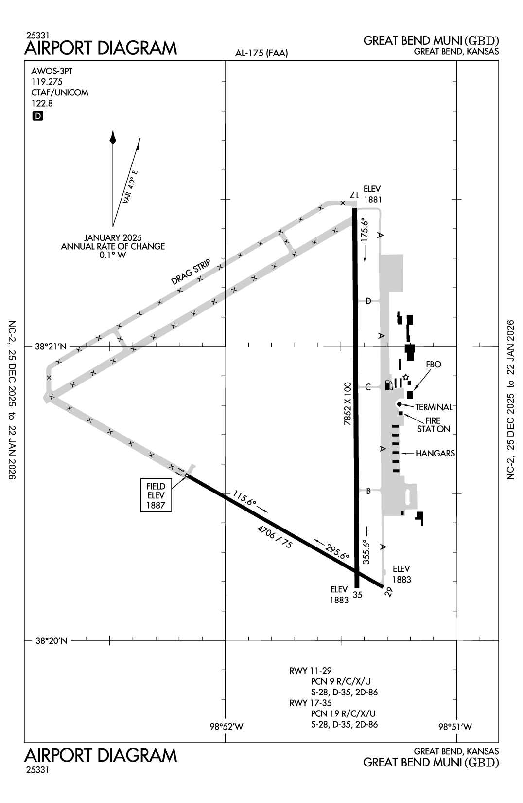 GREAT BEND MUNI - Airport Diagram