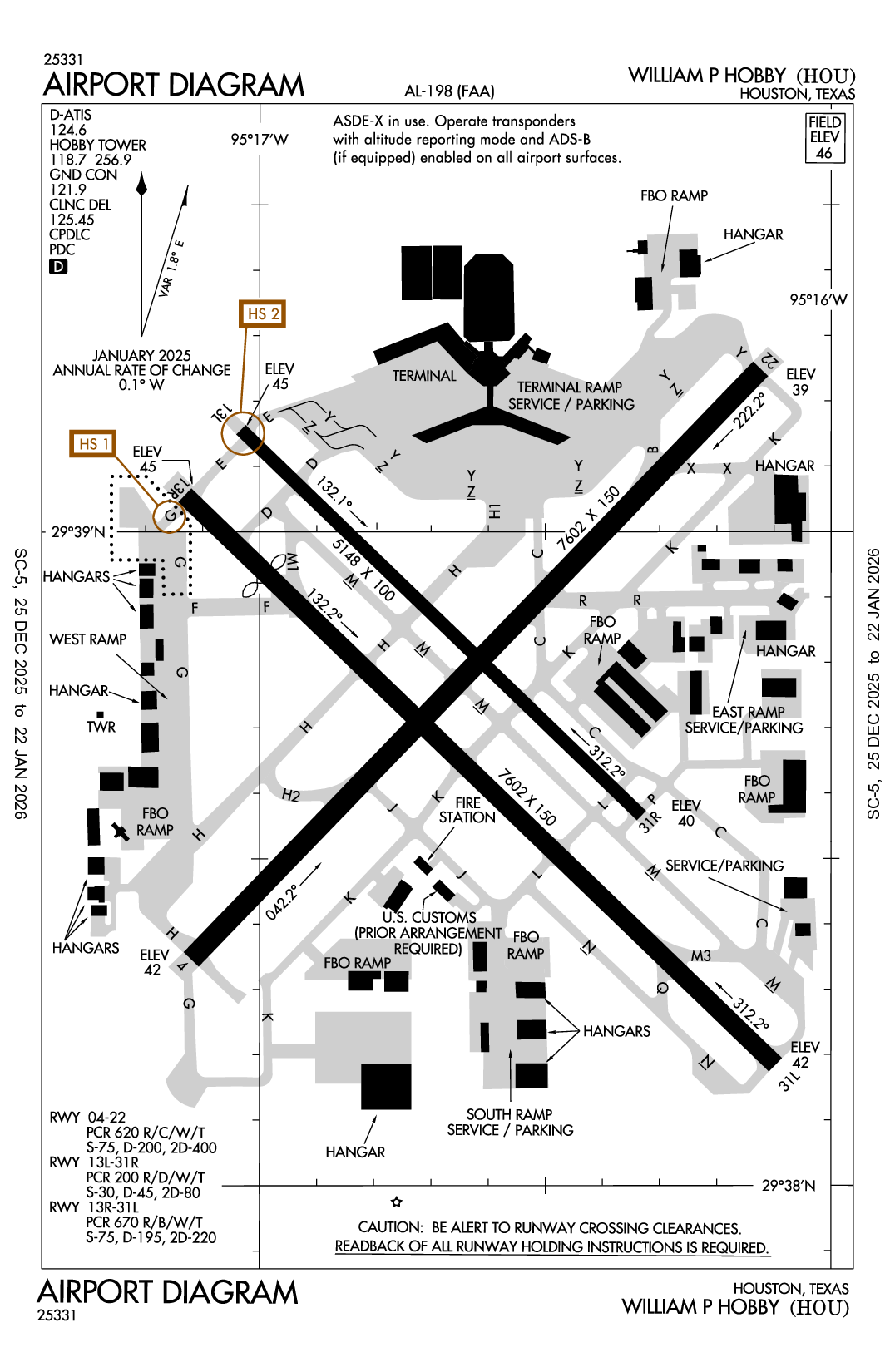 WILLIAM P HOBBY - Airport Diagram