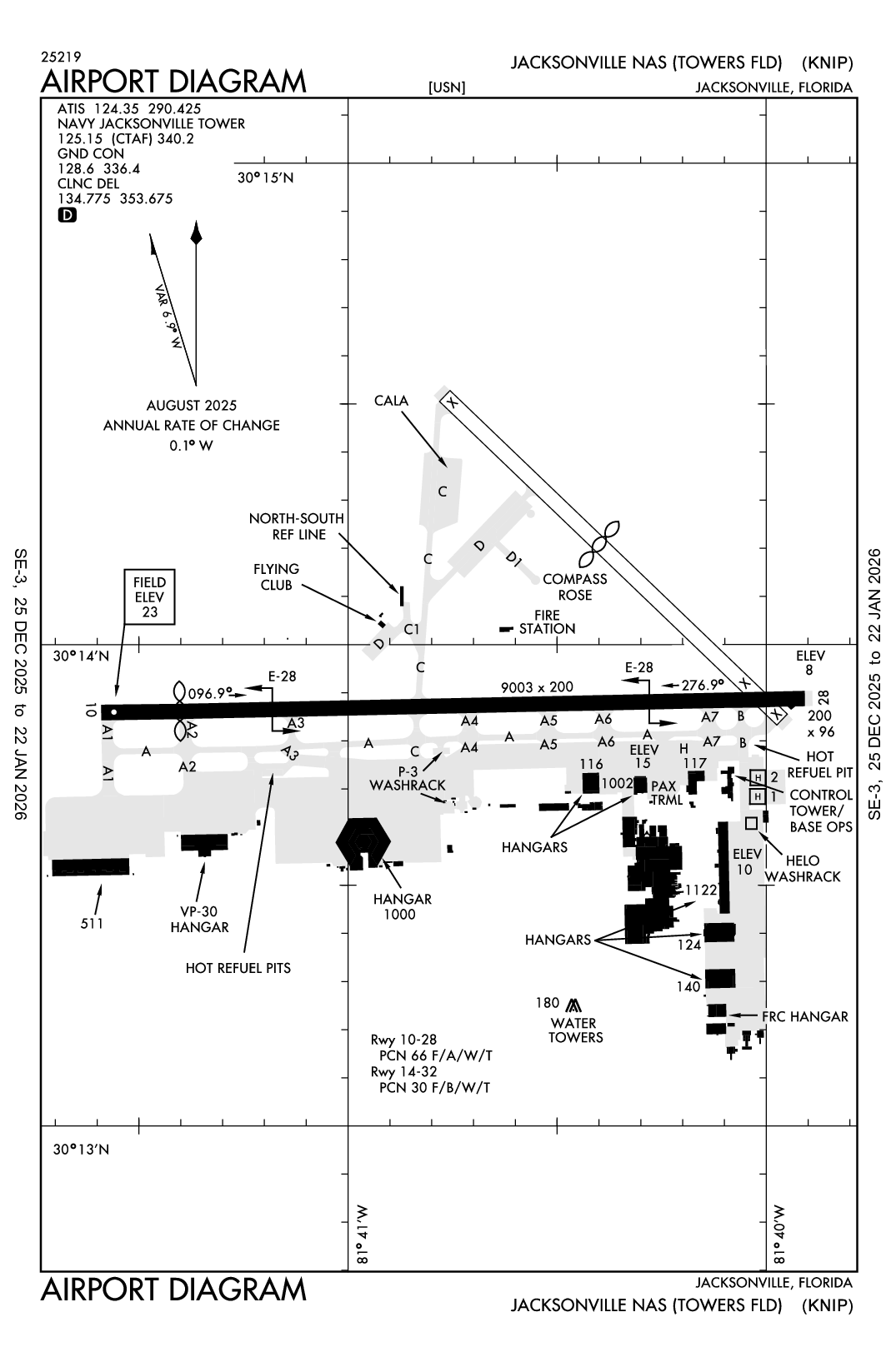 JACKSONVILLE NAS (TOWERS FLD) - Airport Diagram