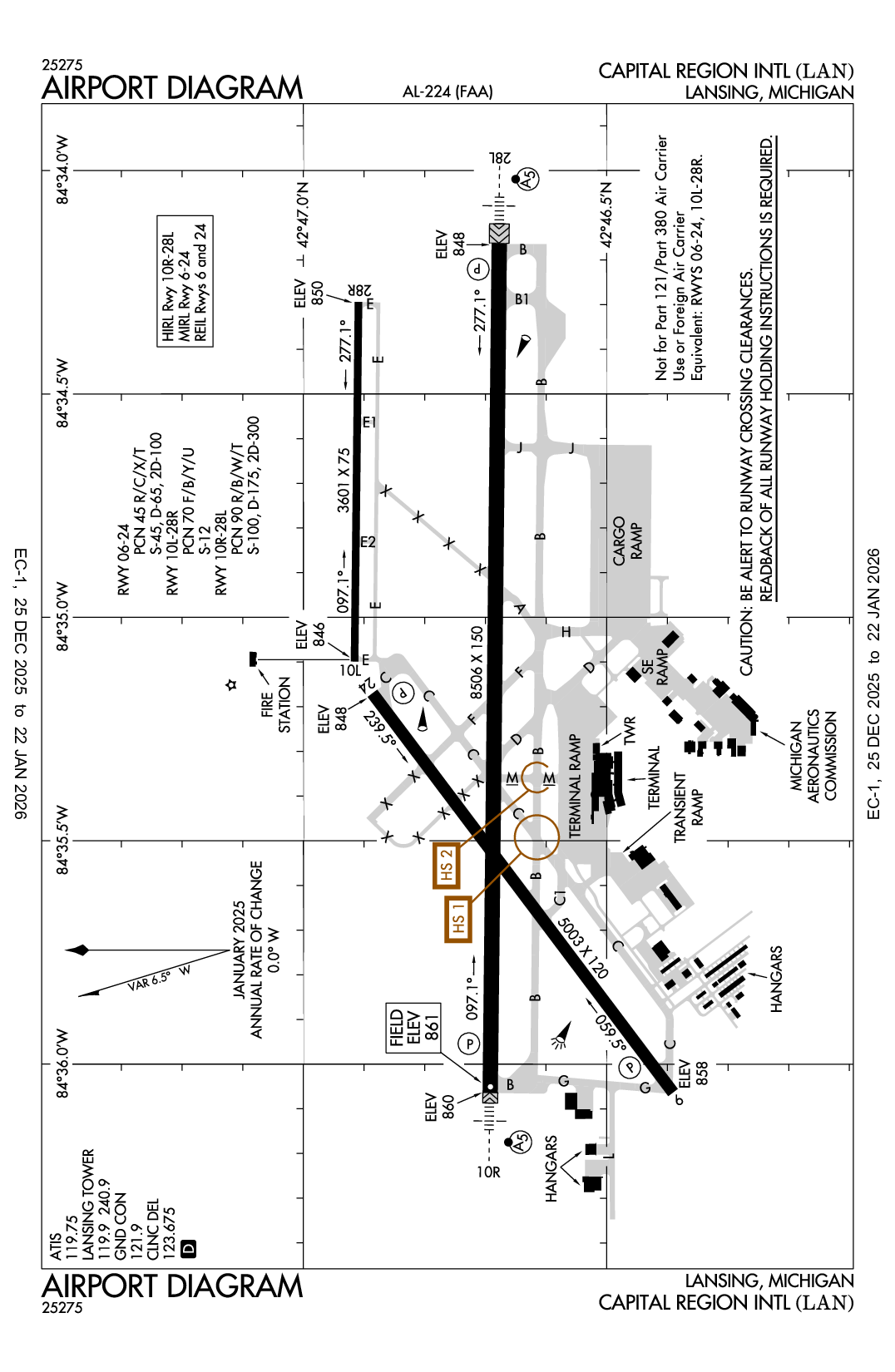 CAPITAL REGION INTL - Airport Diagram