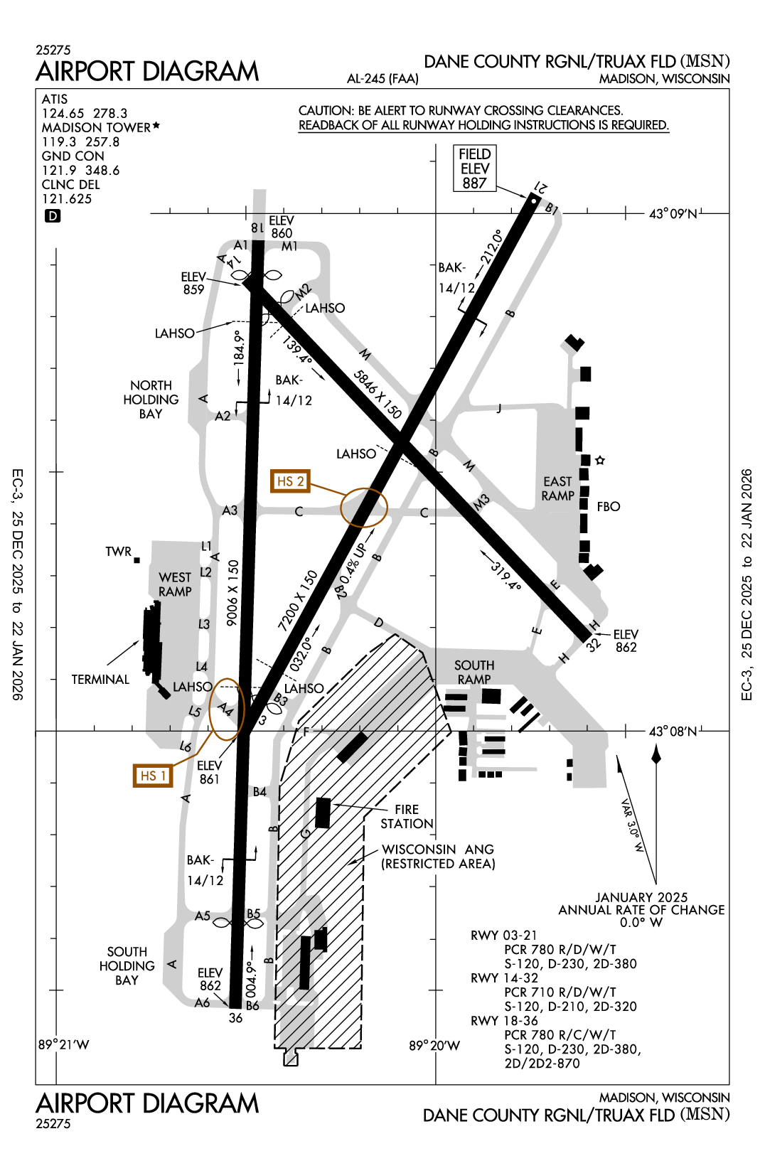 DANE COUNTY RGNL/TRUAX FLD - Airport Diagram