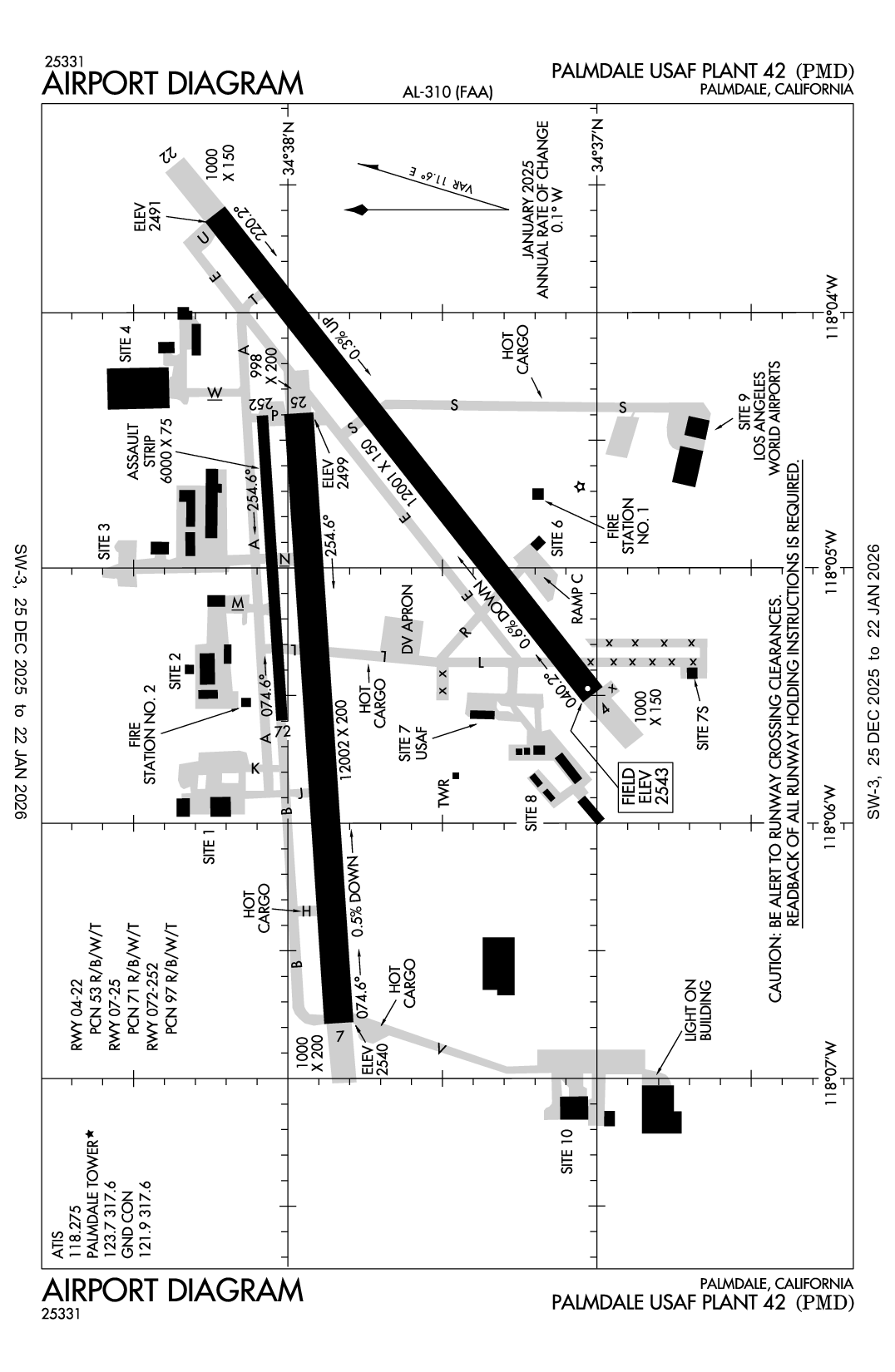 PALMDALE USAF PLANT 42 - Airport Diagram