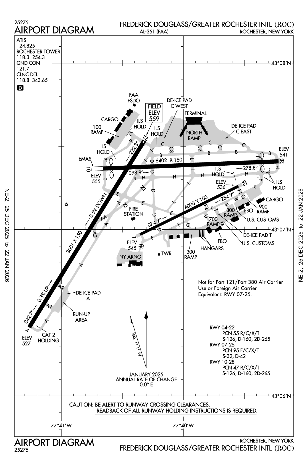 FREDERICK DOUGLASS/GREATER ROCHESTER INTL - Airport Diagram