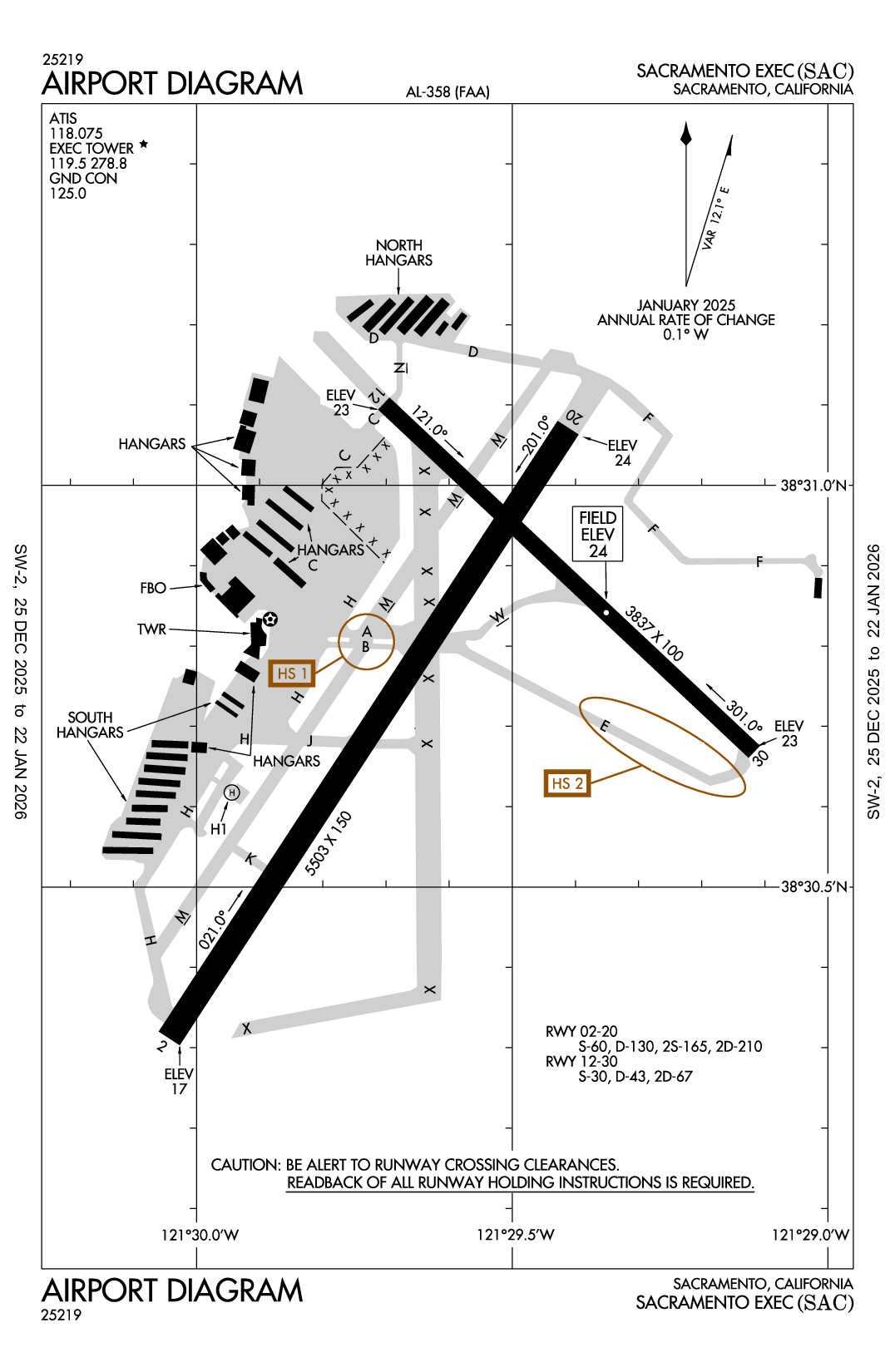 SACRAMENTO EXEC - Airport Diagram