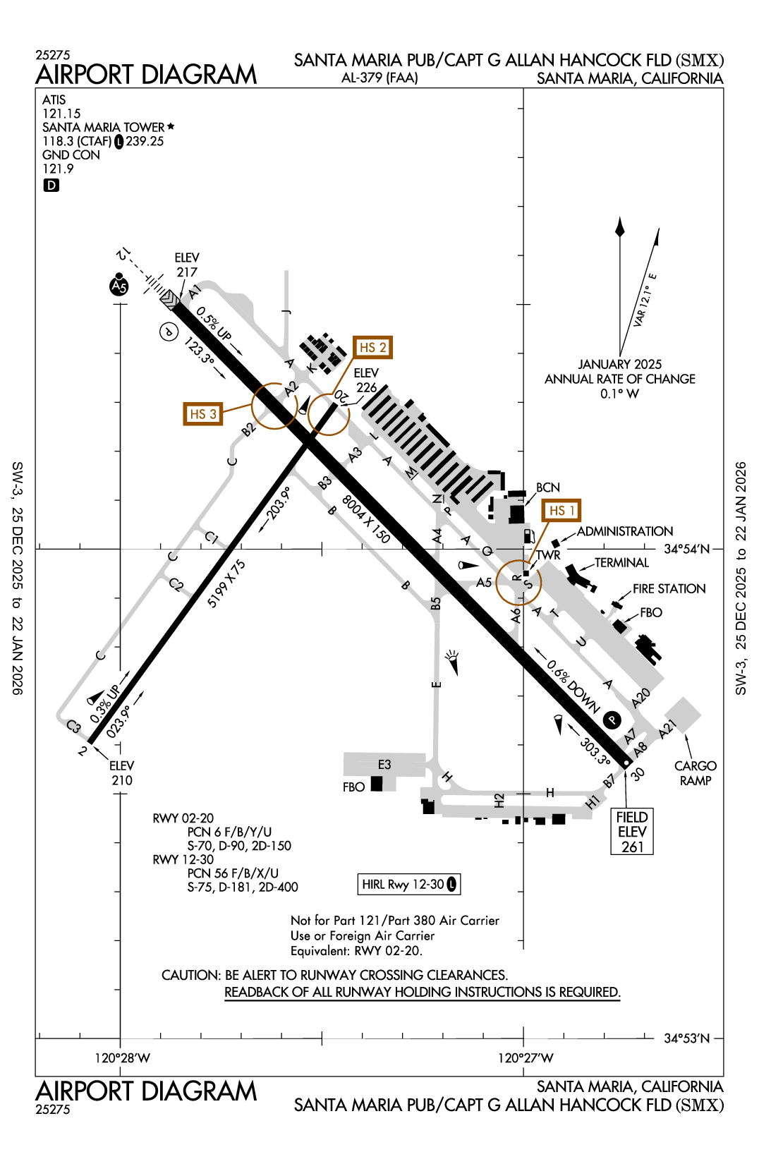 SANTA MARIA PUB/CAPT G ALLAN HANCOCK FLD - Airport Diagram