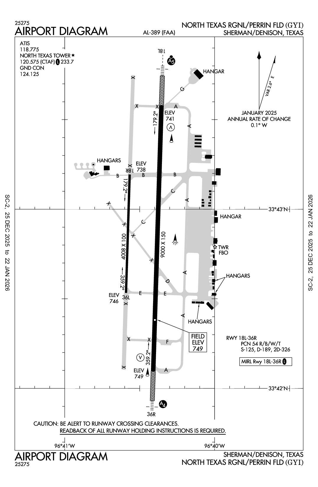 NORTH TEXAS RGNL/PERRIN FLD - Airport Diagram